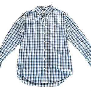 Vineyard Vines slim fit plaid button down 100% cotton Blue & white Men’s size S